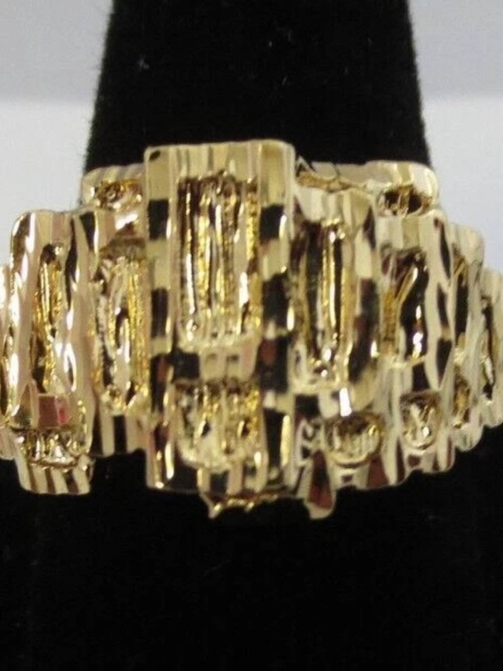 14K Plated Nugget Ring – Open Design, Sizes 8–13